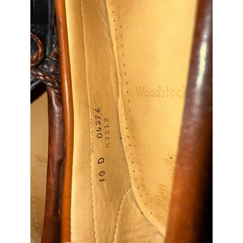 Allen Edmonds Woodstock Black\Brown Loafer Dress Shoes Made in USA - size 10D